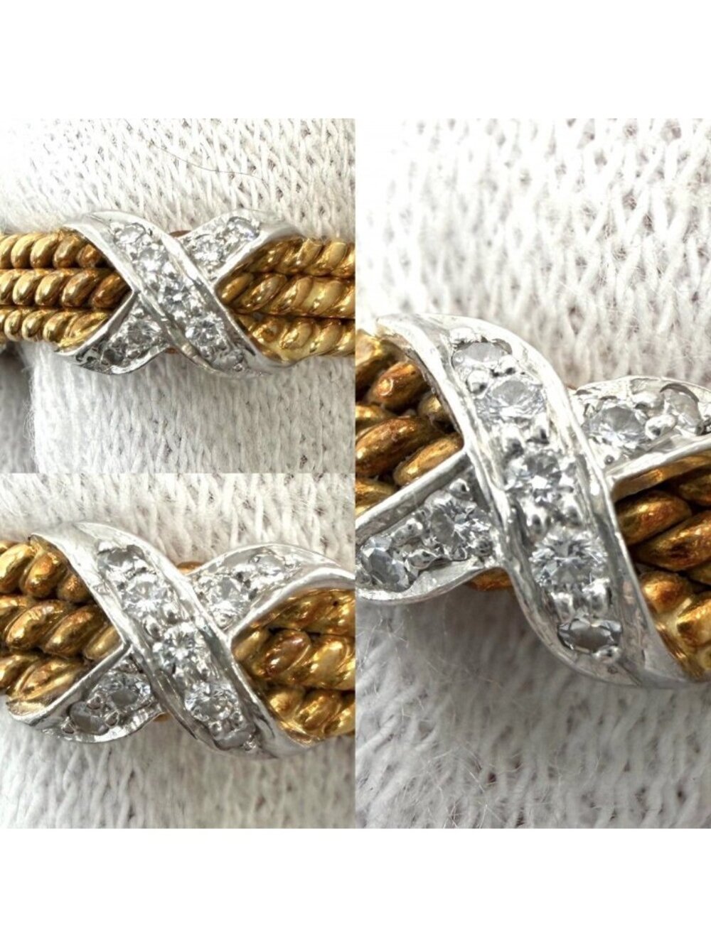 Tiffany & Co Ring Jean Schlumberger a Creasing Sally Platinum 18k Yellow Gold - Picture 5 of 10